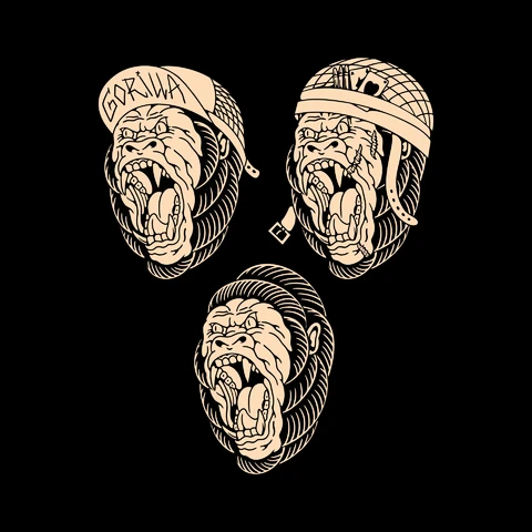 EPS,AI,JPG Gorilla Set