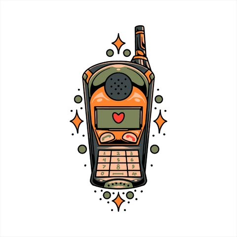 EPS,AI,JPG Vintage Phone Illustration
