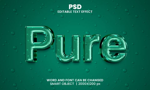 PSD Efecto de texto 3D puro
