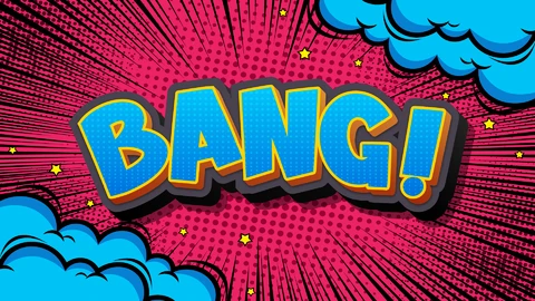 EPS,AI Effet de texte Comic bang Effet de texte 3d