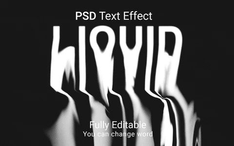 PSD Liquid Font Style Effect