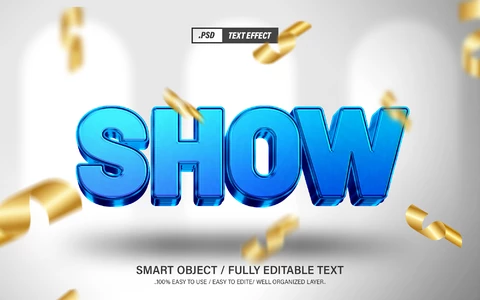 PSD Show Text Style Effect