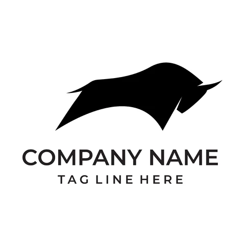 EPS,JPG Minimalist Bull Logo Design