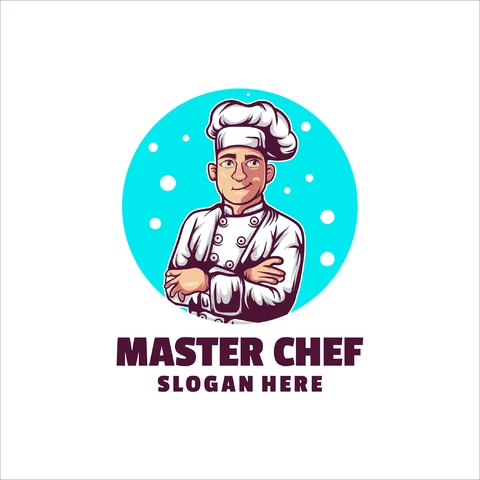 EPS,JPG Cartoon Style Master Chef Logo