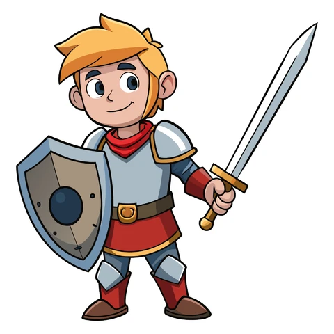 AI,JPG Cartoon Style Hero Character Illustration