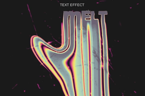 PSD Melt Text Style Effect