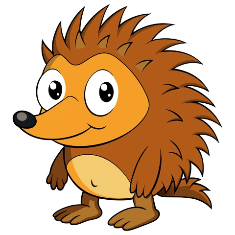 AI,JPG Cute Cartoon Hedgehog Character Illustration