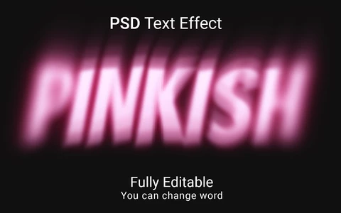 PSD Efeito de estilo de fonte rosado