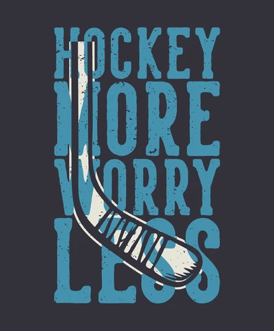 EPS,JPG Vintage Sports Typography with Hockey Stick