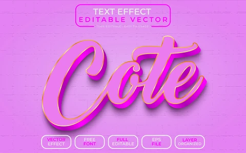 AI,EPS Efecto texto Cote