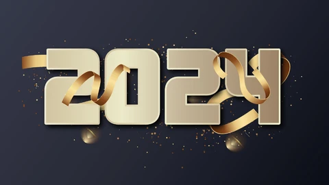 EPS,AI Confetti año nuevo fuente editable