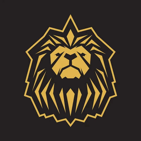 EPS,JPG Geometric Lion Logo Design