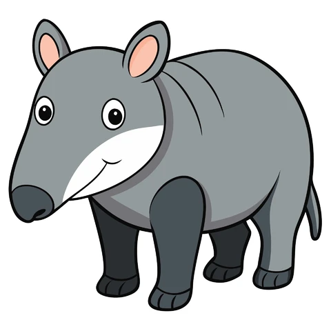 AI,JPG Ilustração de animal em desenho animado