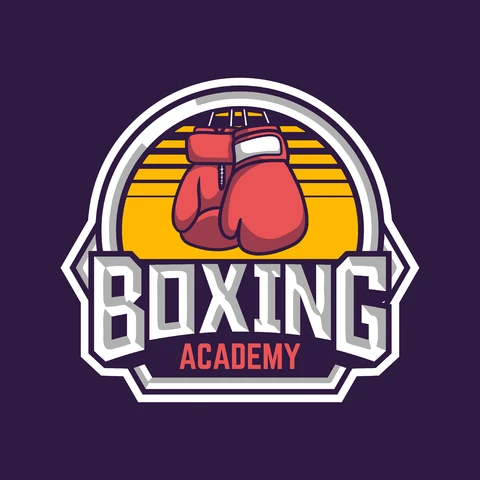EPS,JPG Vintage Badge Style Boxing Academy Logo