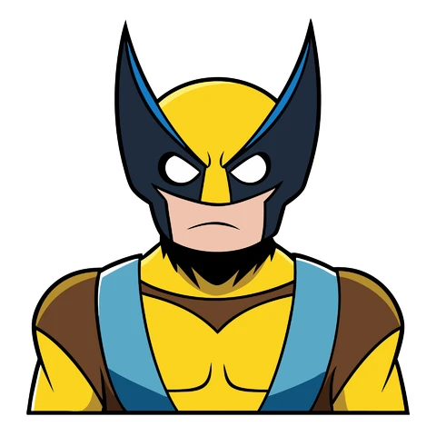 AI,JPG Cartoon Superhero Character Illustration