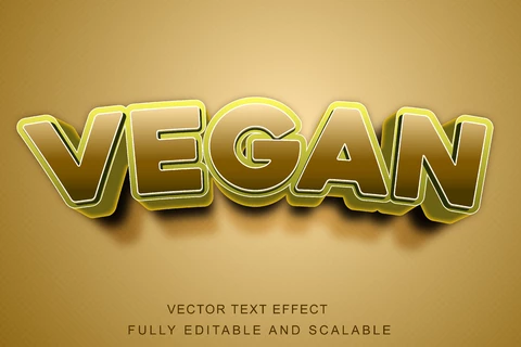 EPS Vegan Toffee 3D Font Style Effect