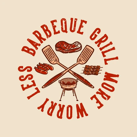 EPS,JPG Vintage Barbecue Grill Badge Design