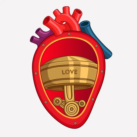 EPS,JPG Steampunk Heart Illustration