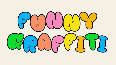 AI,EPS Grappig graffiti-lettereffect