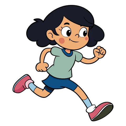 AI,JPG Cartoon Character in Motion