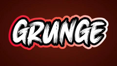 EPS,AI Punk Rock Brush Sticker Text Effect