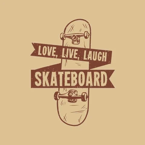 EPS,JPG Vintage Skateboard Banner Illustration