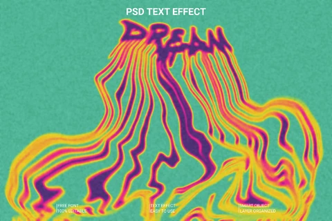 PSD Dream Text Style Effect