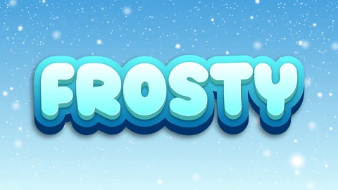 EPS,AI Effetto testo 3d cielo innevato