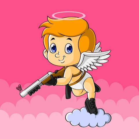 EPS,JPG Cartoon Style Angel Character Illustration
