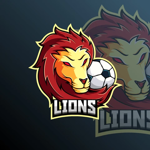 EPS,JPG Sport Logo Design Featuring a Lion Mascot