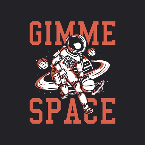 EPS,JPG Vintage Space Illustration with Astronaut