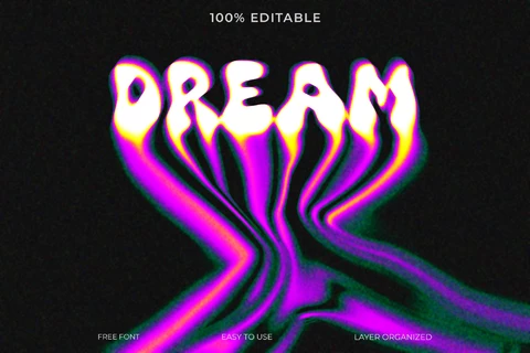 PSD Dream Font Style Text Effect