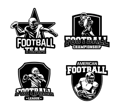 EPS,JPG Vintage Football Logo Collection