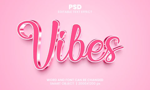 PSD Efeito de texto Vibes