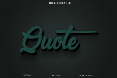 PSD Quote Text Style Effect