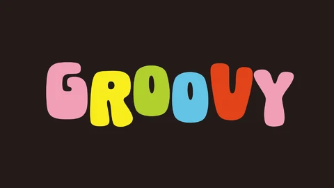 AI,EPS Effet de texte groovy