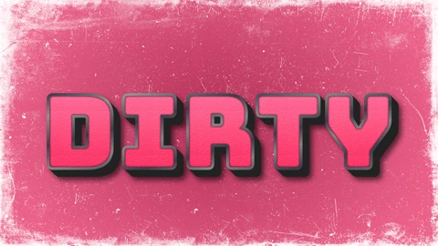 AI,EPS Grunge rosa 3d text effekt