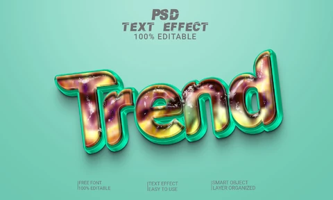 PSD Tendencia jalea galaxia estilo de fuente efecto