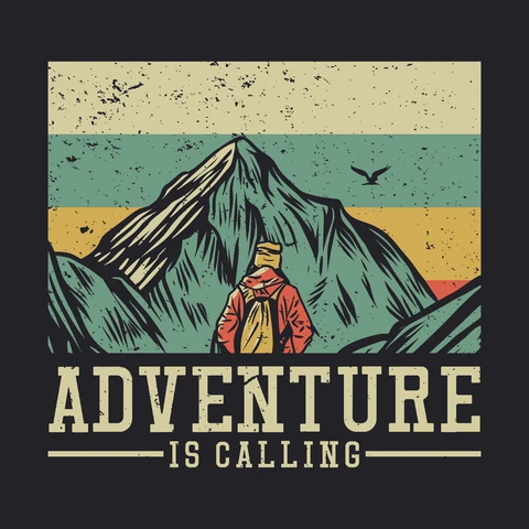 EPS,JPG Vintage Adventure Illustration