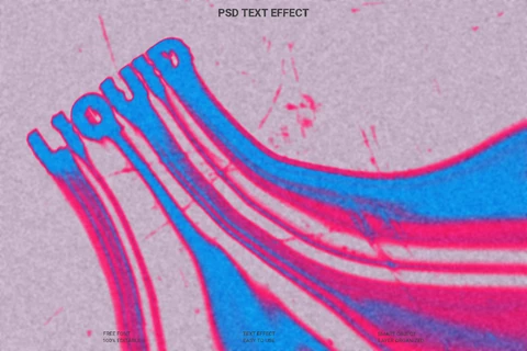 PSD Liquid Text Style Effect