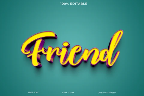 PSD Friend Text Style Effect