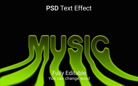PSD Efecto de fuente musical
