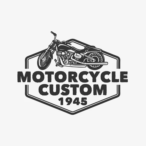 EPS,JPG Vintage Motorcycle Custom Badge Design