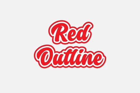 AI,EPS Baseball Text Effect With Red Outline