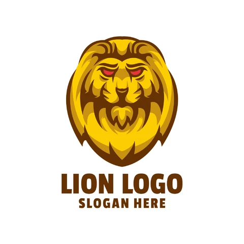EPS,JPG Modern Mascot Logo with Lion Illustration