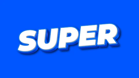 AI,EPS Super Blue Text Effect