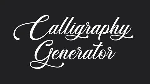 AI,EPS Calligraphy Font Generator