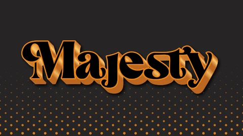 AI,EPS Effet de texte Majesté
