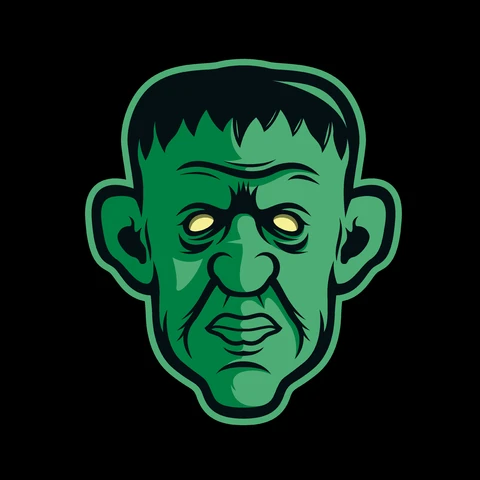 EPS,JPG Cartoon Style Frankenstein Illustration