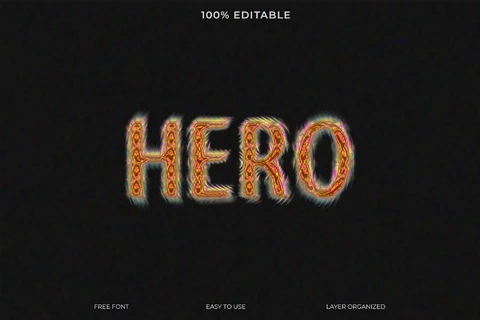 PSD Hero Font Style Effect
